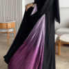 ombre pleated abaya