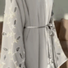 Floral Embroidered Belted Abaya