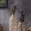 Rustic Jute-Wrapped Glass Flower Vases